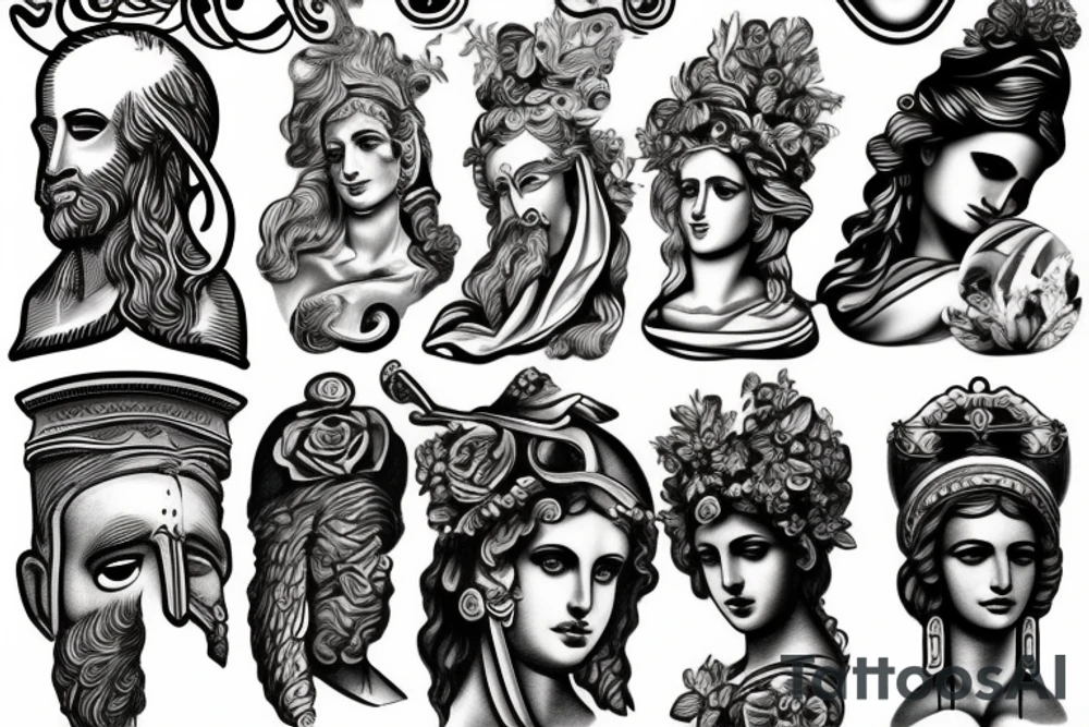 Greek statue tattoo idea