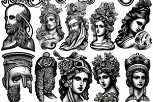 Greek statue tattoo idea