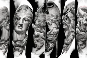 Zeus statue tattoo idea