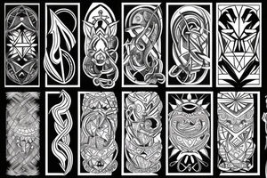 Aries geometric tattoo with fire tattoo idea