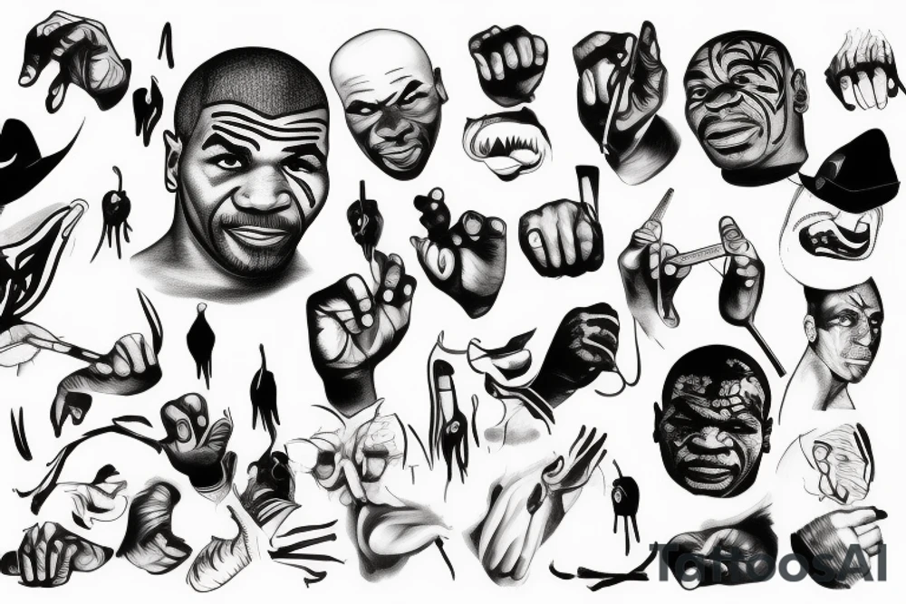 Mike Tyson shadow tattoo idea