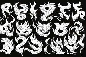 Aries sign with fire tattoo idea