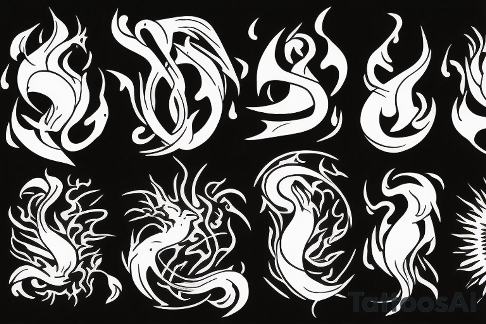 Aries sign with fire tattoo idea