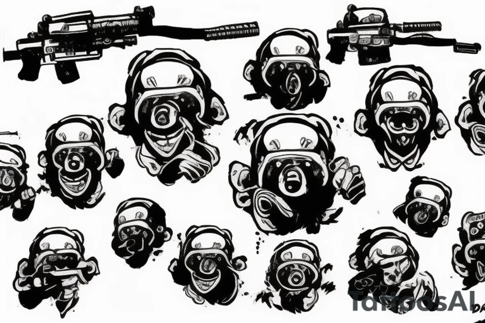 call of duty monkey bomb tattoo idea