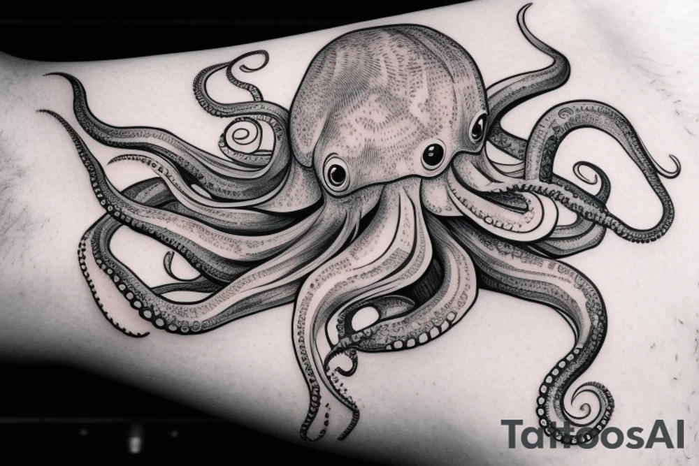 Realistic Octopus that will wrap half way around the wrist tattoo idea