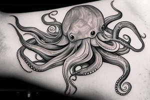 Realistic Octopus that will wrap half way around the wrist tattoo idea