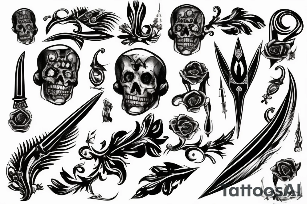 dagger tattoo idea