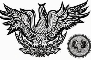 Byzantine eagle with a bull tattoo idea