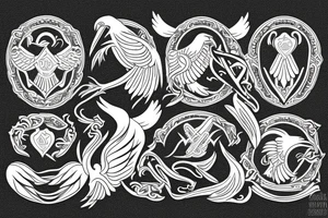 Byzantine eagle tattoo idea