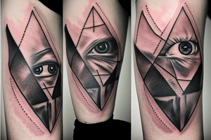 eye in a triangle 
and sword tattoo idea