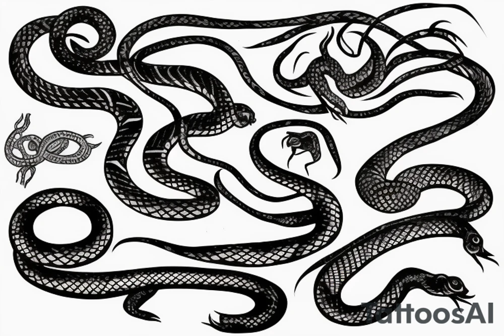 writhing snake tattoo idea