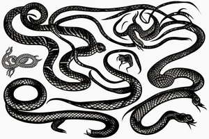 writhing snake tattoo idea