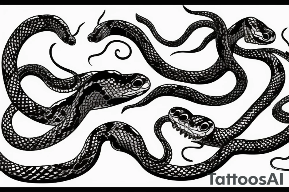 writhing snake tattoo idea