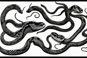 writhing snake tattoo idea