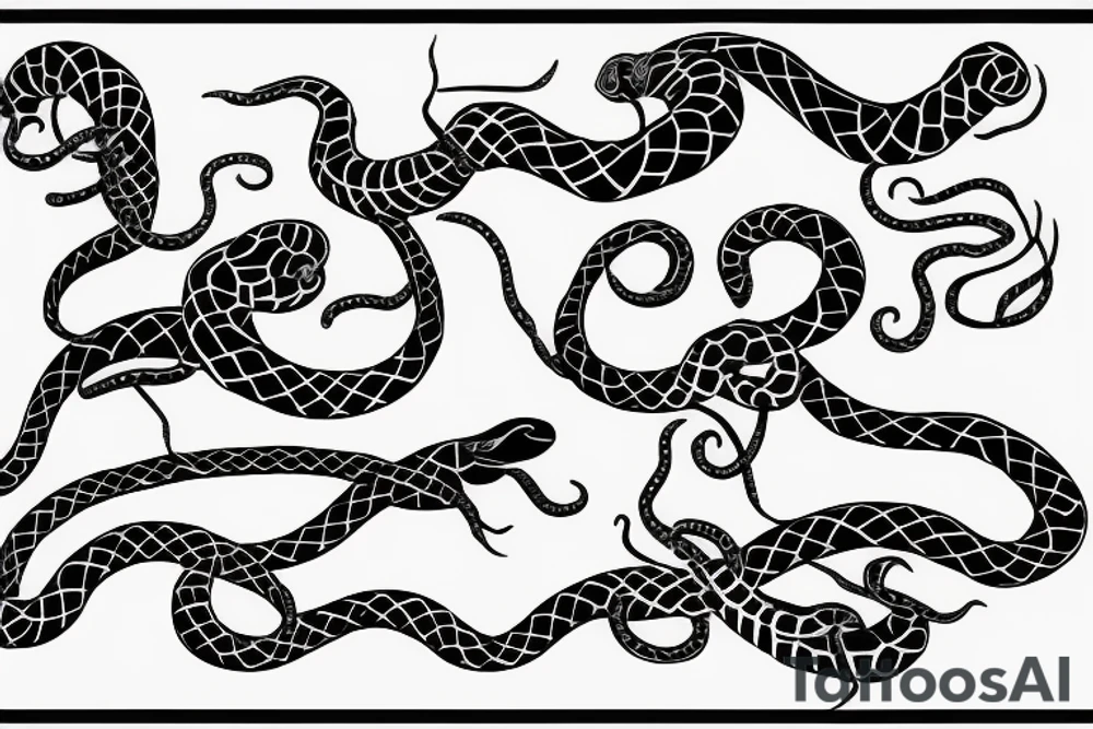 writhing snake tattoo idea