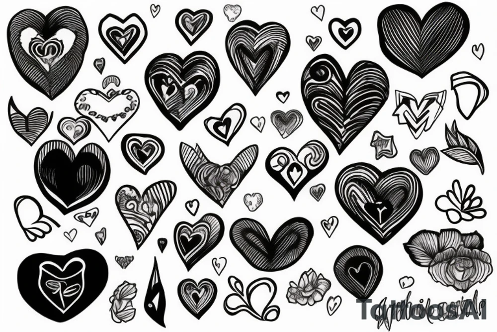 Hearts tattoo idea