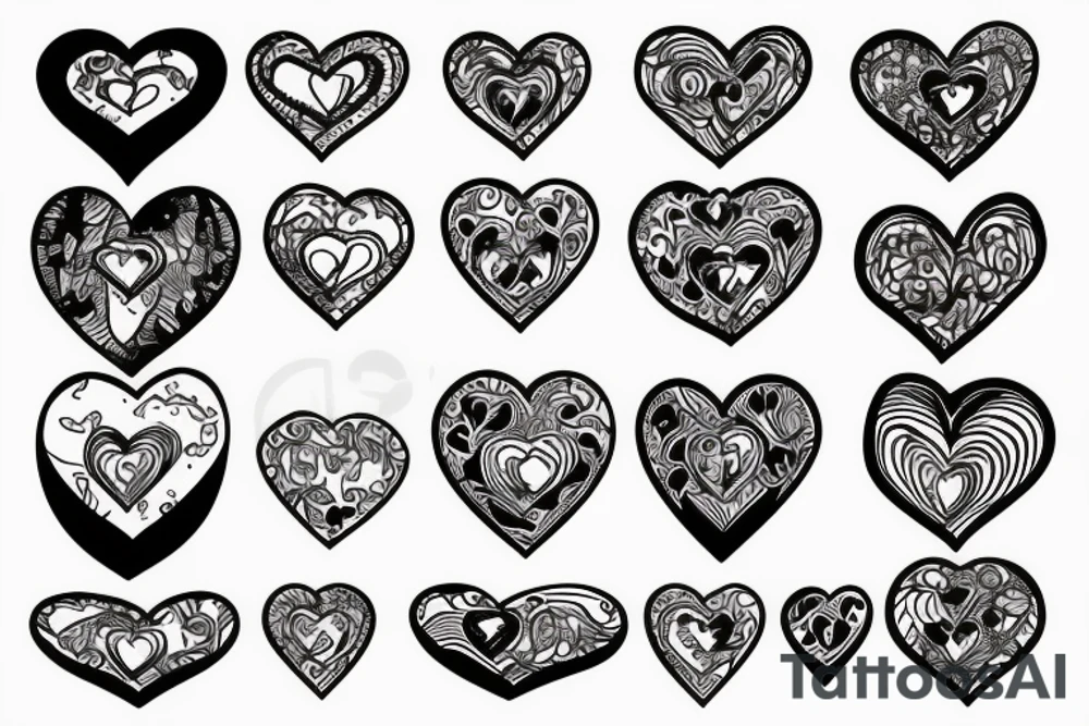 Hearts tattoo idea