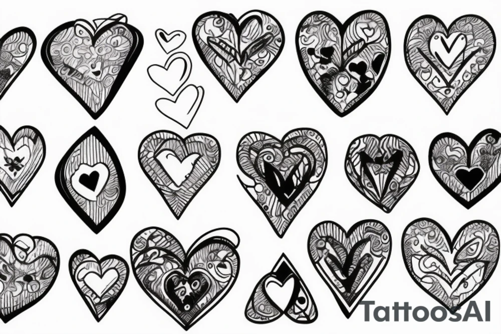 Hearts for a couples tattoo tattoo idea