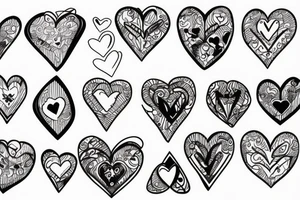 Hearts for a couples tattoo tattoo idea