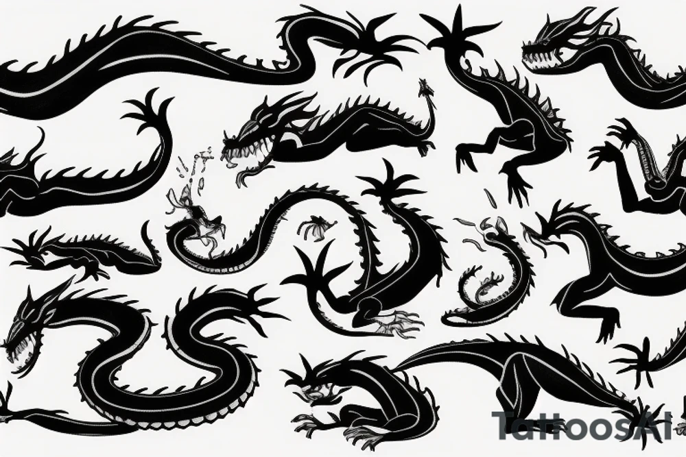 Fitness dragon tattoo idea