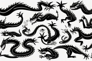 Fitness dragon tattoo idea