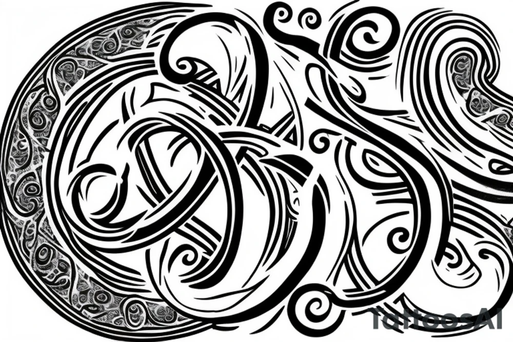 Infinity symbol with the name Zion and Brooklyn on either end tattoo idea