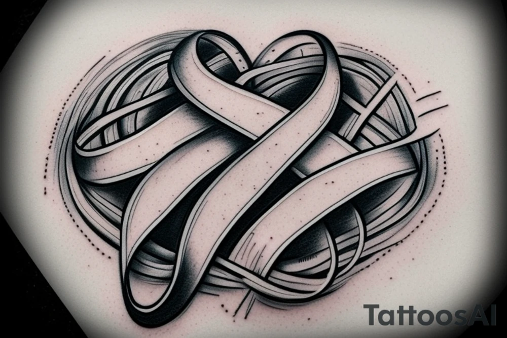 Infinity symbol with the name Zion and Brooklyn on either end tattoo idea