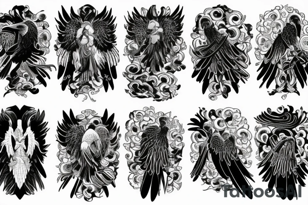 a twisted dark soul byzantine eagle tattoo idea