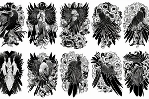 a twisted dark soul byzantine eagle tattoo idea