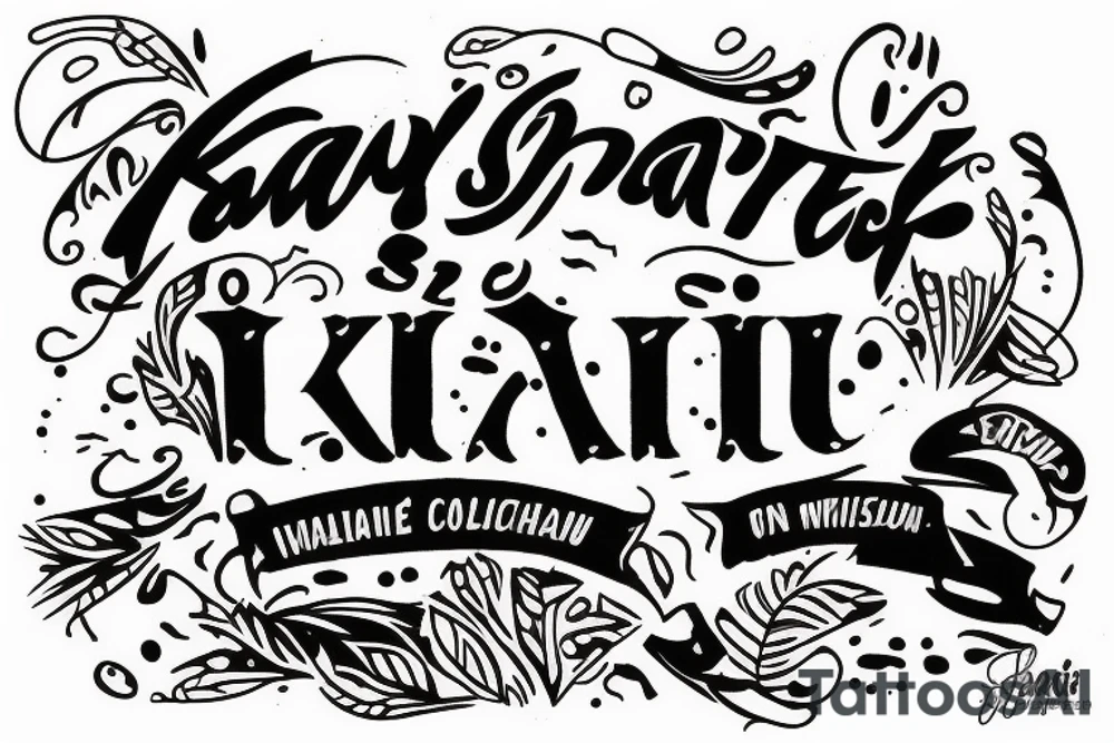 “kakê” this text print on coffe muh tattoo idea