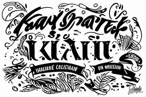 “kakê” this text print on coffe muh tattoo idea