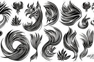 Phoenix feminine tattoo idea