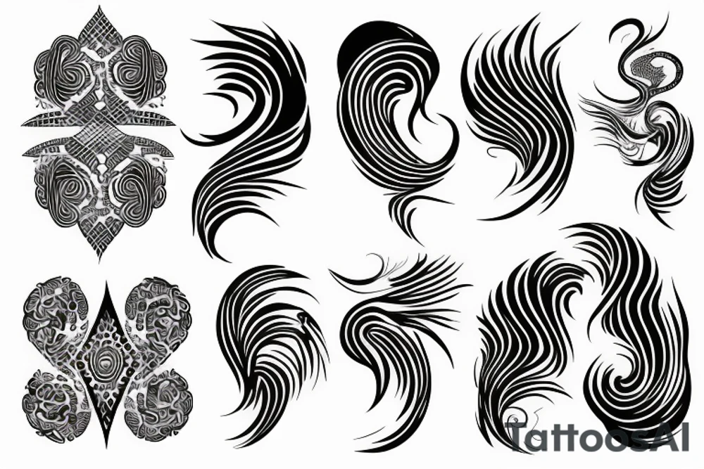 Phoenix feminine tattoo idea