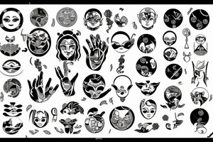God waving human tattoo idea