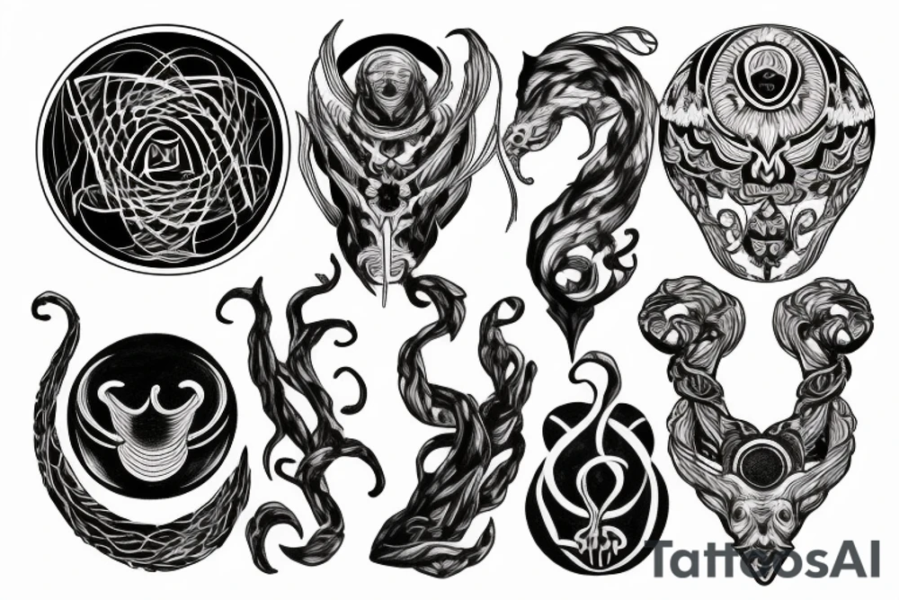 Alpha omega and uroboros tattoo idea