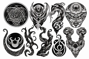 Alpha omega and uroboros tattoo idea