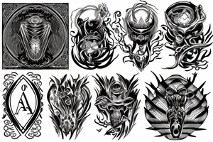 Alpha omega and uroboros tattoo idea