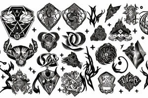 Alpha omega and eternity tattoo idea