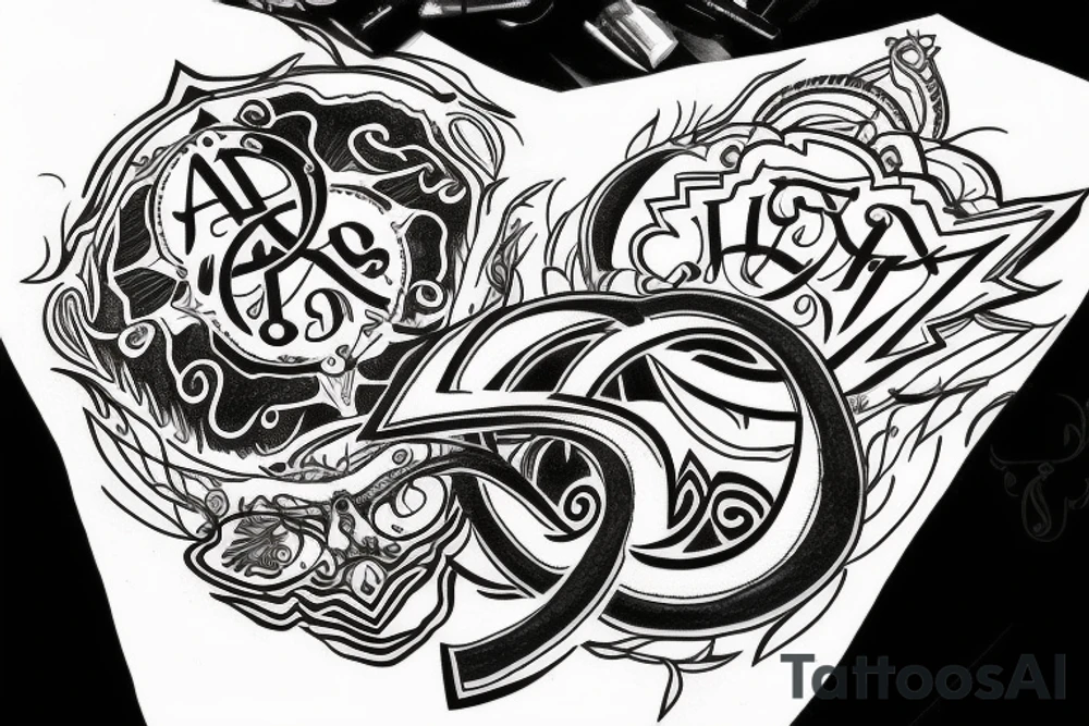 Alpha omega and eternity tattoo idea