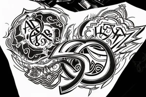 Alpha omega and eternity tattoo idea