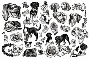 a dog running tattoo idea