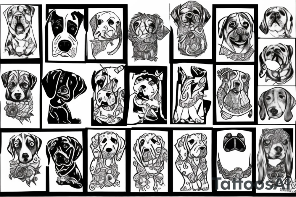 a dog running tattoo idea