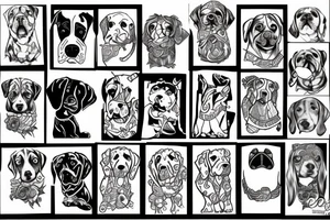 a dog running tattoo idea