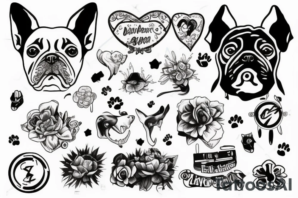 a dog running tattoo idea