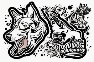 a dog running tattoo idea