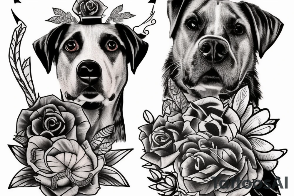 a dog running tattoo idea