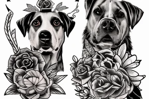 a dog running tattoo idea