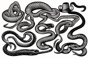 Snake around tombstone tattoo idea