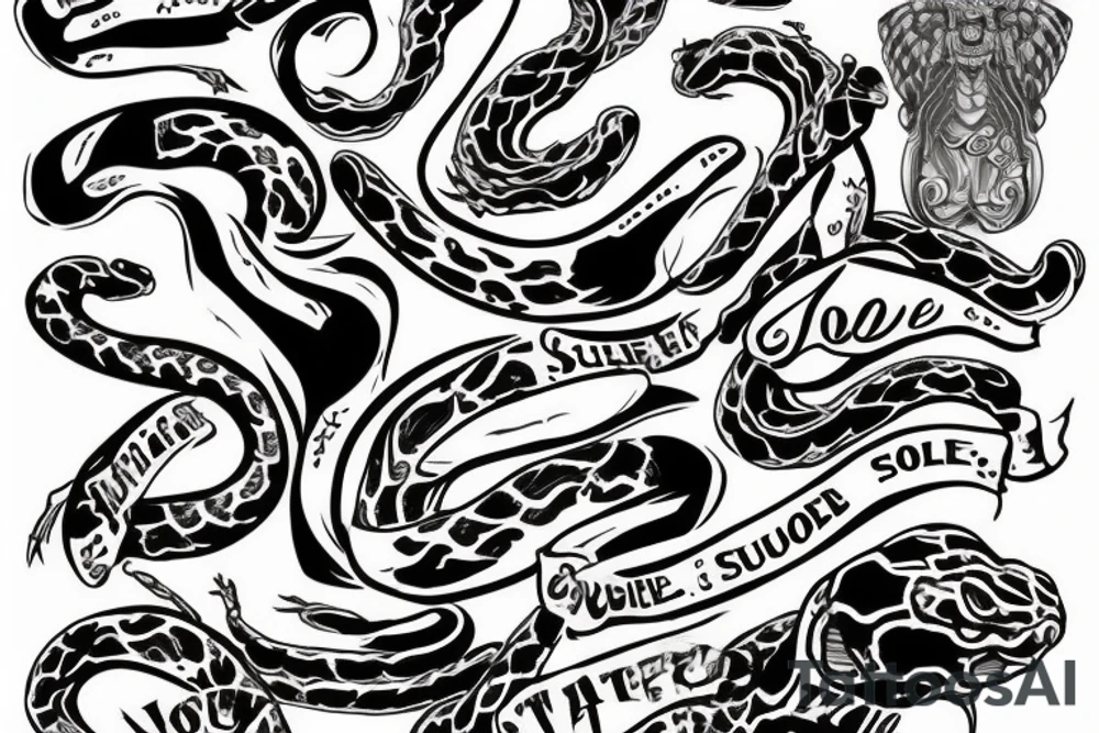 Snake squeezing a tombstone tattoo idea
