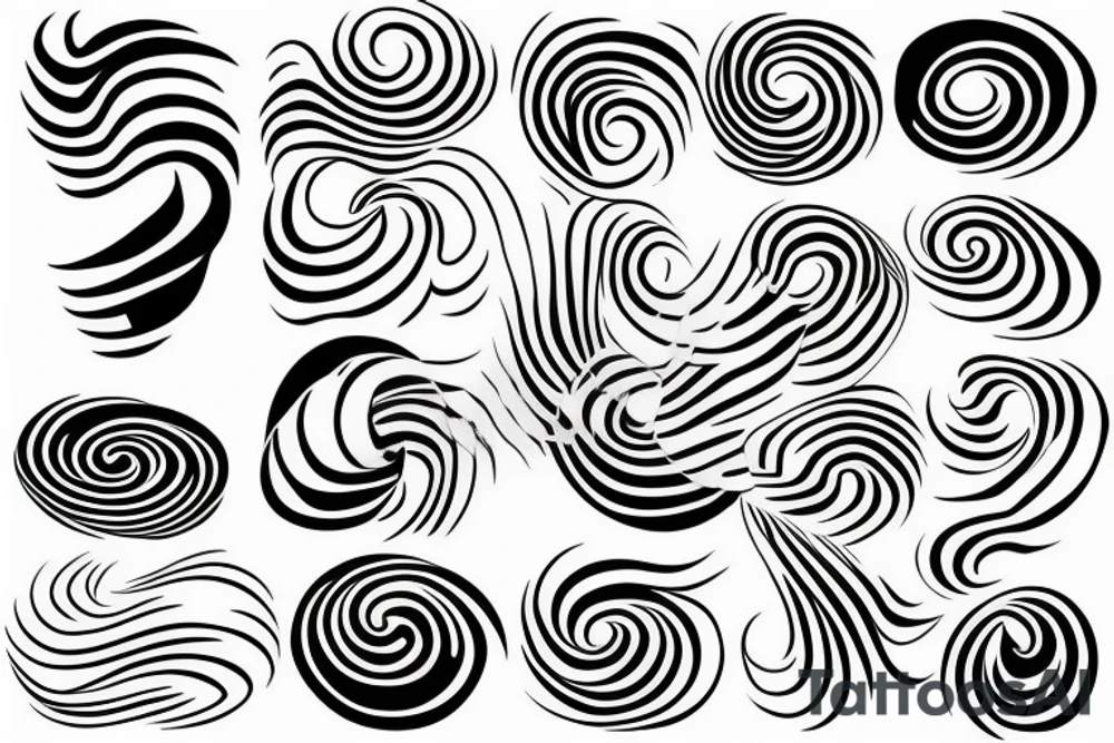 Lines swirl tattoo idea